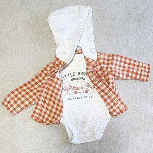 Carter's Fall Baby Boy 3 piece Fall Sweater & Onesie Set